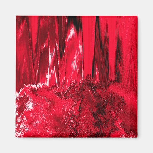 Glitch Red Magneet (Voorkant)