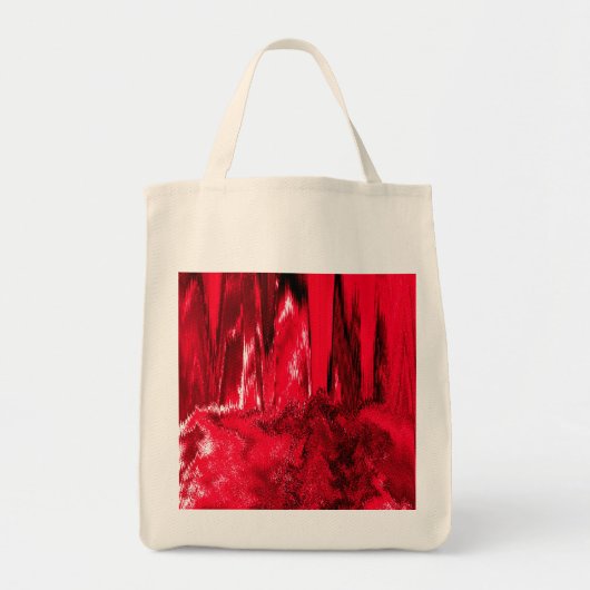 Glitch Red Tote Bag (Voorkant)