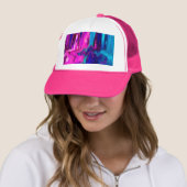Glitch (roze en Blauwgroen) Trucker Pet (In situ)