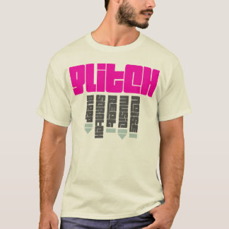 Glitch roze - man, natuurlijk t-shirt