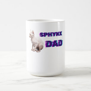 Glitch Sfinx Papa Cyberpunk Haarloze Kattenliefheb Koffiemok