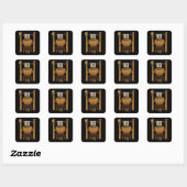 Glitch Shrines npc shrine humbaba Vierkante Sticker (Vel)