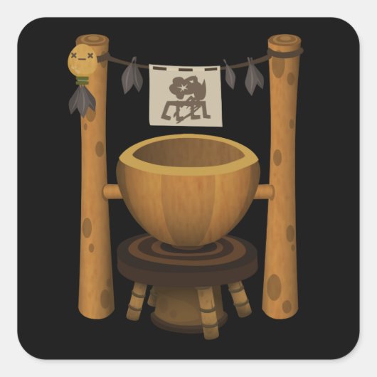 Glitch Shrines npc shrine humbaba Vierkante Sticker (Voorkant)