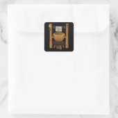 Glitch Shrines npc shrine vuurbog Vierkante Sticker (Tas)