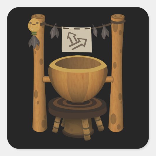 Glitch Shrines npc shrine vuurbog Vierkante Sticker (Voorkant)