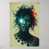 Glitch Siren: Cyber Vision-Poster Poster (Voorkant)