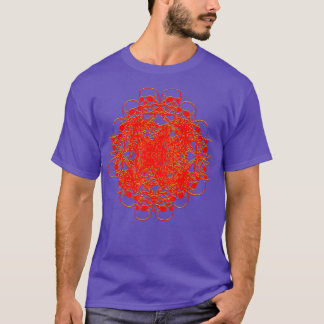 Glitch Skeleton Kaleidoscope Trippy Pattern EBoy E T-shirt