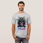 Glitch Skull Samurai: de digitale krijger van het  T-shirt (Voorkant volledig)