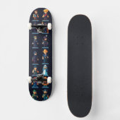 Glitch spel personages persoonlijk skateboard (Voorkant)