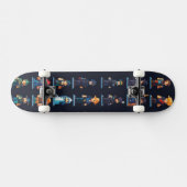 Glitch spel personages persoonlijk skateboard (Horizontaal)