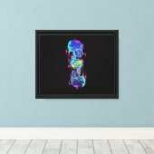 Glitch Spine - Cyberpunk Skeleton Canvas Afdruk (Insitu (Houten vloer))