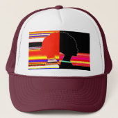 Glitch Split Profile – Pop Art Trucker Cap (Voorkant)