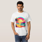 Glitch strand t-shirt (Voorkant volledig)