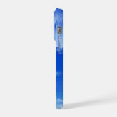 Glitch Sunset Landscape Decor iPhone Hoesje (Linkerkant)