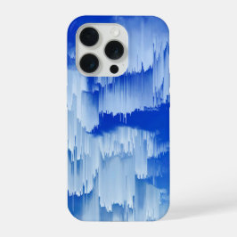 Glitch Sunset Landscape Decor iPhone 15 Pro Case