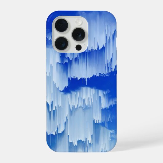 Glitch Sunset Landscape Decor iPhone Hoesje (Achterkant)