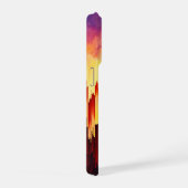Glitch Sunset Sky Abstract Art iPhone Hoesje (Rechterkant)