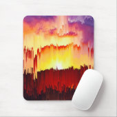 Glitch Sunset Sky Abstract Art Muismat (Met muis)