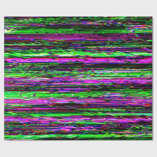 Glitch tech abstract pattern cadeaupapier (Vlak)