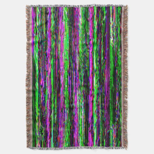 Glitch tech abstract pattern deken (Voorkant Verticaal)
