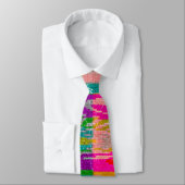Glitch tech abstract pattern print tie stropdas (Gebonden)