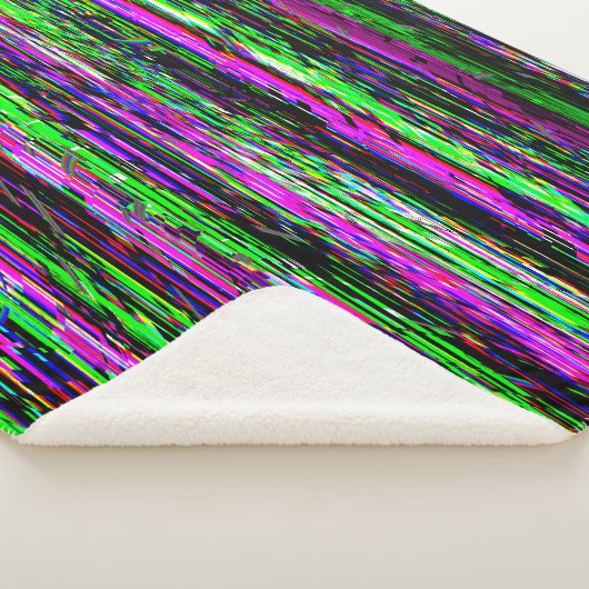 Glitch tech abstract pattern sherpa deken (3/4)