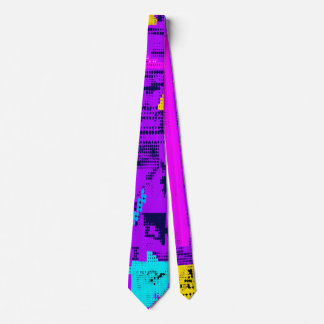 Glitch tech abstract pattern tie stropdas