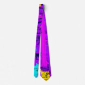 Glitch tech abstract pattern tie stropdas (Achterkant)