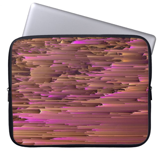glitch Texture Overlays TV  Lijst Filmsback Laptop Sleeve (Voorkant)