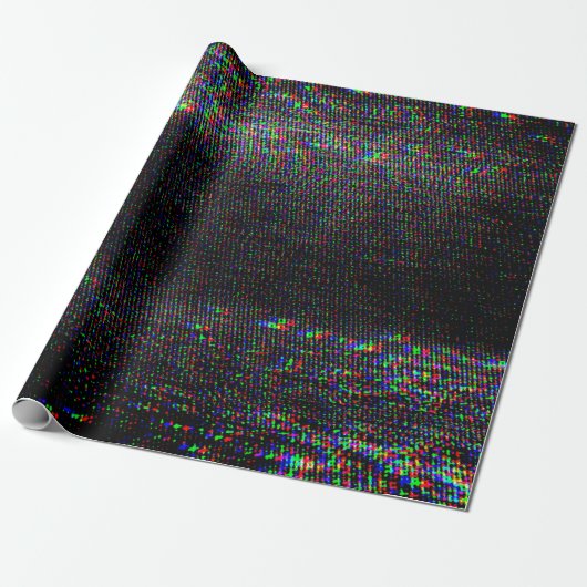 Glitch textuur op testscherm. cadeaupapier (Uitgerold)