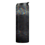 Glitch textuur op testscherm. thermosbeker (Gedraaid links)