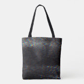 Glitch textuur op testscherm. tote bag (Achterkant)