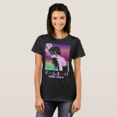 Glitch Vaporwave Anime Game Over Kunst T-shirt (Voorkant volledig)