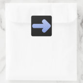 Glitch Wardrobia pijl 1 Vierkante Sticker (Tas)