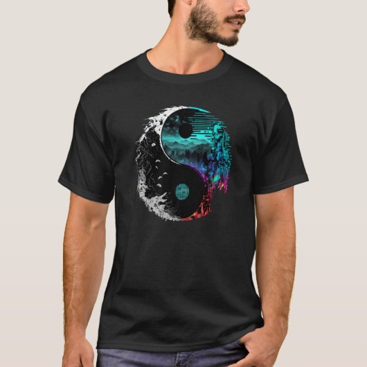 Glitch Yin Yang Premium T-shirt (Voorkant)
