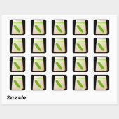 Glitch zaaigoed vierkante sticker (Vel)