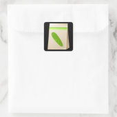 Glitch zaaigoed vierkante sticker (Tas)