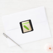 Glitch zaaigoed vierkante sticker (Envelop)