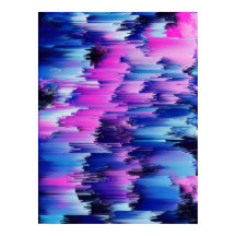 Glitch Zonsondergang Abstract Landschap