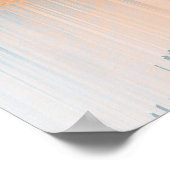 Glitch Zonsondergang Hemel Abstracte Kunst Poster (Hoek)