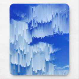 Glitch Zonsondergang Landschapsdecoratie Muismat