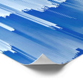 Glitch Zonsondergang Landschapsdecoratie Poster (Hoek)