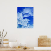 Glitch Zonsondergang Landschapsdecoratie Poster (Keuken)