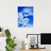 Glitch Zonsondergang Landschapsdecoratie Poster (Thuiskantoor)