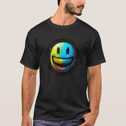 Glitchcore Digital Face - Computer Art - Nerdcore T-shirt (Voorkant)