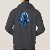 Glitchcore Ice Shard Power Vibe Hoodie (Achterkant)
