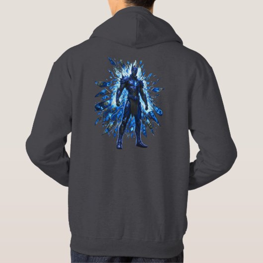 Glitchcore Ice Shard Power Vibe Hoodie (Achterkant)