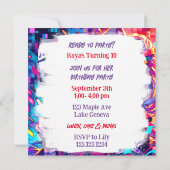 Glitchcore Kleurrijke Anime Kunstwerk Verjaardag Kaart (Achterkant)