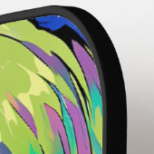 Glitchcore Ruimte Meisje Met Sterren Ogen Pickleball Paddle (Links Detail)