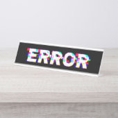 Glitched Desk Name-Bord Bureau Naambordje (Voorkant)